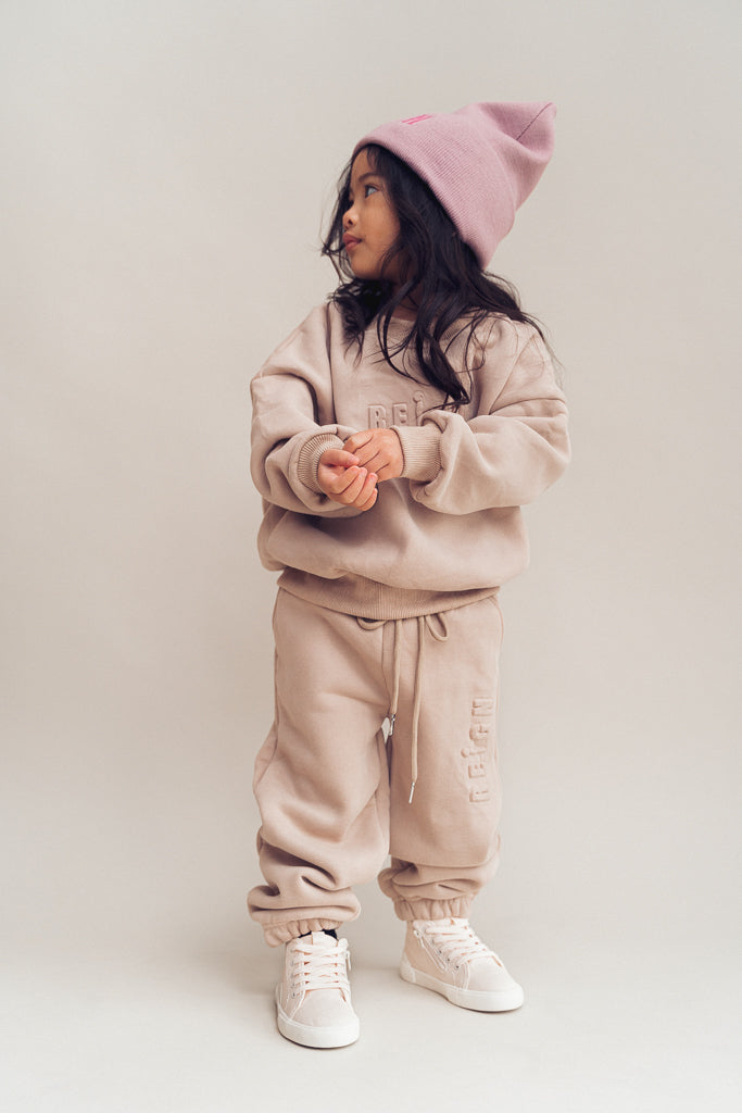 Embossed Tracksuit - White Sand